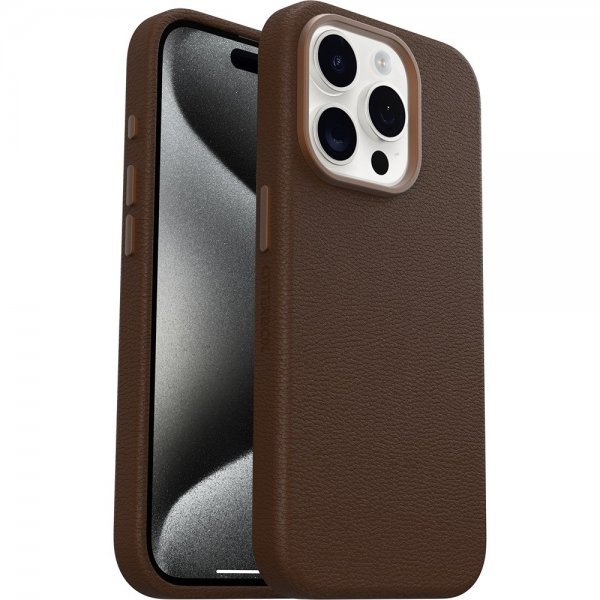 Otterbox iPhone 15 Pro Deksel Symmetry Cactus Leather MagSafe Rich Adobe