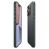 Spigen iPhone 15 Pro Deksel Thin Fit Abyss Green