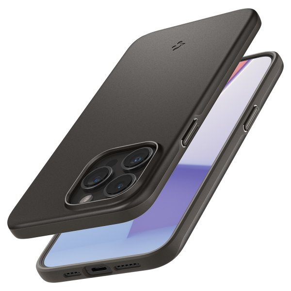 Spigen iPhone 15 Pro Deksel Thin Fit Gunmetal