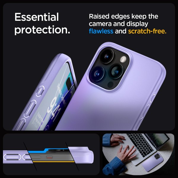 Spigen iPhone 15 Pro Deksel Thin Fit Iris Purple