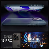 Spigen iPhone 15 Pro Deksel Thin Fit Metal Slate