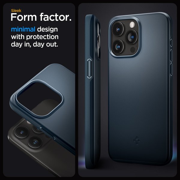 Spigen iPhone 15 Pro Deksel Thin Fit Metal Slate