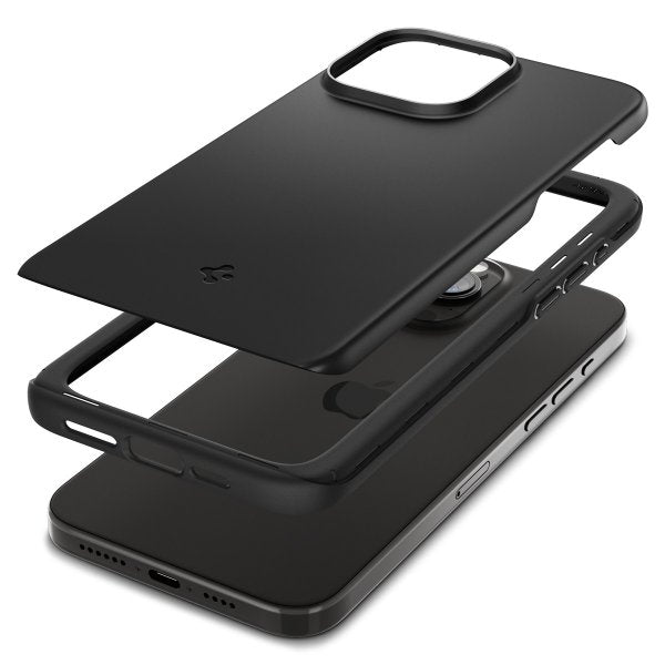 Spigen iPhone 15 Pro Deksel Thin Fit Svart
