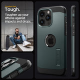 Spigen iPhone 15 Pro Deksel Tough Armor MagFit Abyss Green