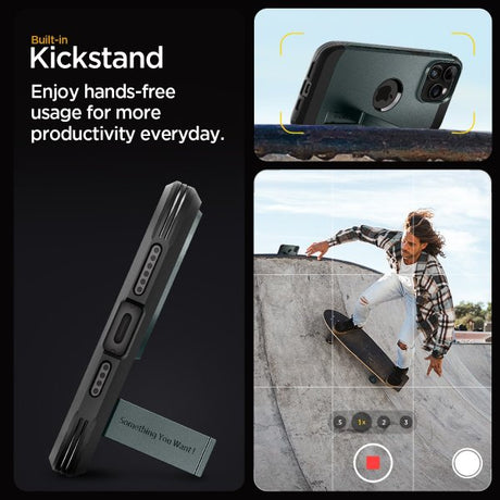 Spigen iPhone 15 Pro Deksel Tough Armor MagFit Abyss Green
