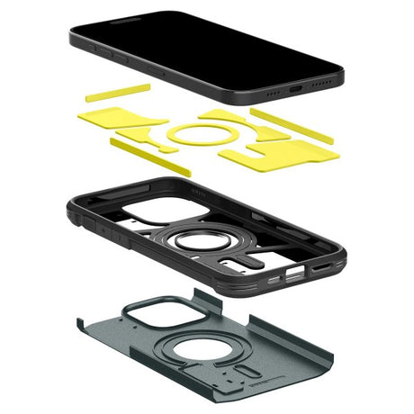 Spigen iPhone 15 Pro Deksel Tough Armor MagFit Abyss Green