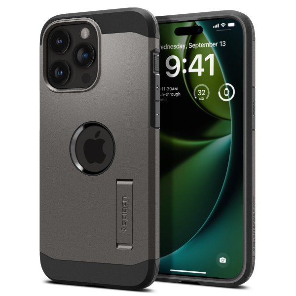 Spigen iPhone 15 Pro Deksel Tough Armor MagFit Gunmetal