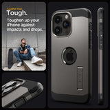 Spigen iPhone 15 Pro Deksel Tough Armor MagFit Gunmetal
