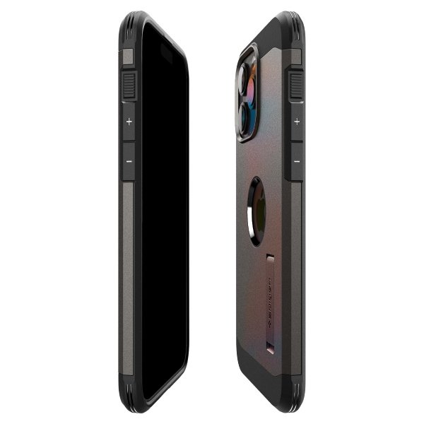 Spigen iPhone 15 Pro Deksel Tough Armor MagFit Gunmetal