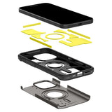 Spigen iPhone 15 Pro Deksel Tough Armor MagFit Gunmetal