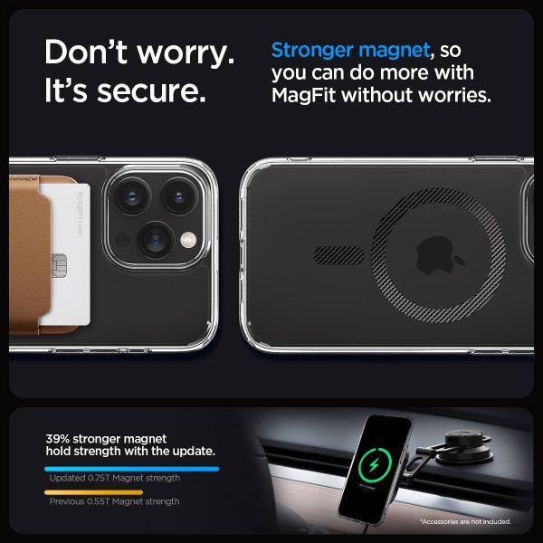 Spigen iPhone 15 Pro Deksel Ultra Hybrid MagFit Carbon Fiber