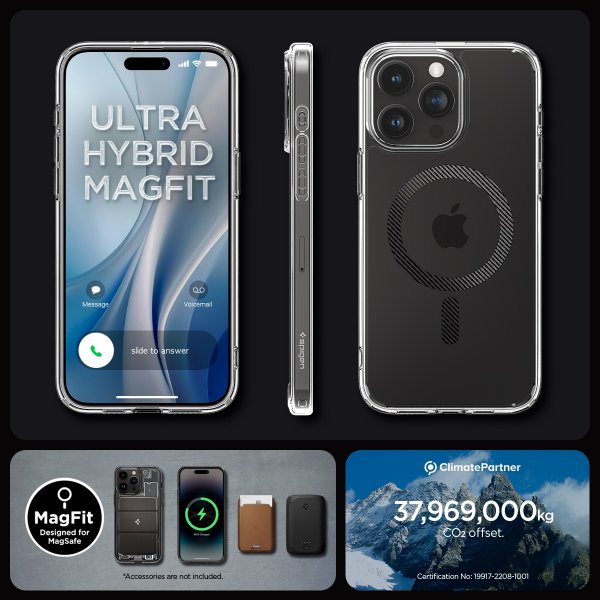 Spigen iPhone 15 Pro Deksel Ultra Hybrid MagFit Carbon Fiber