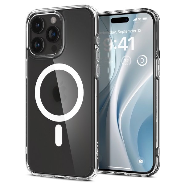 Spigen iPhone 15 Pro Deksel Ultra Hybrid MagFit Frost Clear