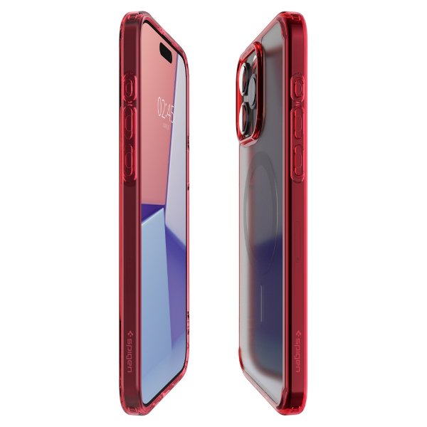 Spigen iPhone 15 Pro Deksel Ultra Hybrid MagFit Frost Deep Red
