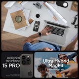 Spigen iPhone 15 Pro Deksel Ultra Hybrid MagFit Hvit