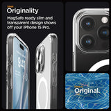 Spigen iPhone 15 Pro Deksel Ultra Hybrid MagFit Hvit