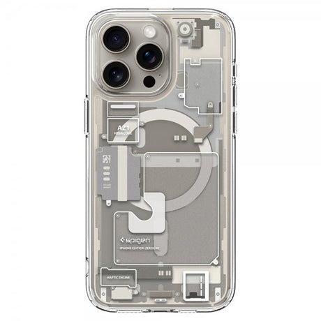 Spigen iPhone 15 Pro Deksel Ultra Hybrid Zero One MagFit Natural Titanium