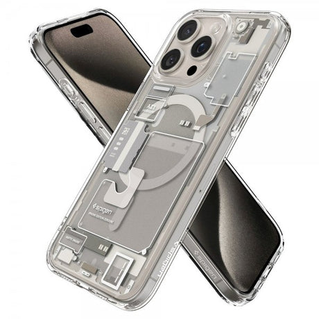 Spigen iPhone 15 Pro Deksel Ultra Hybrid Zero One MagFit Natural Titanium