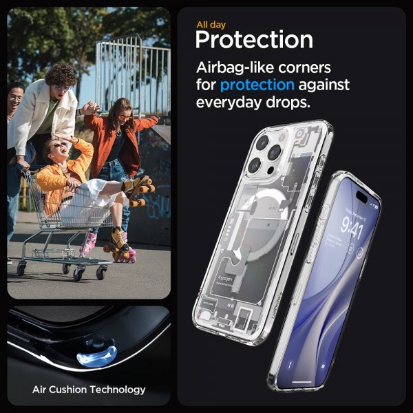 Spigen iPhone 15 Pro Deksel Ultra Hybrid Zero One MagFit Hvit