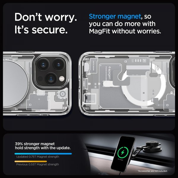 Spigen iPhone 15 Pro Deksel Ultra Hybrid Zero One MagFit Hvit