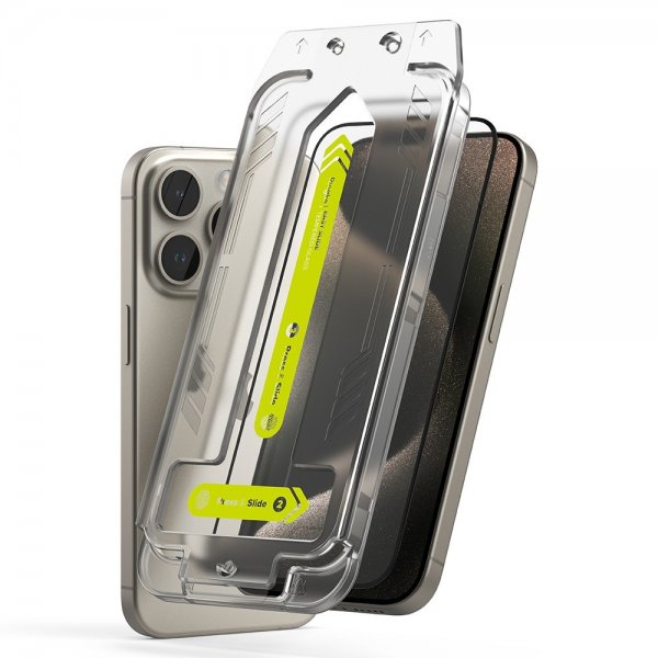Ringke iPhone 15 Pro Skjermbeskytter Easy Slide 2-pakning