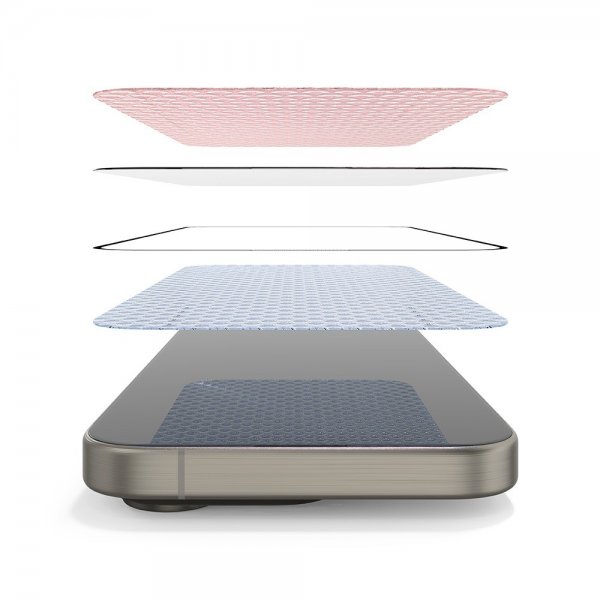 Ringke iPhone 15 Pro Skjermbeskytter Easy Slide 2-pakning
