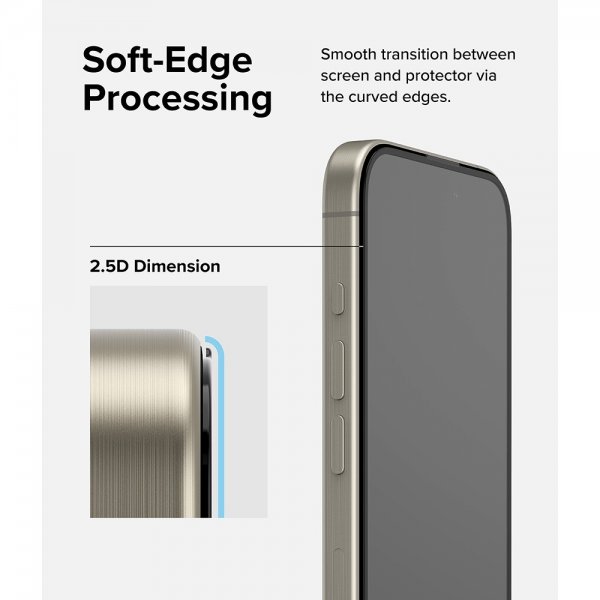 Ringke iPhone 15 Pro Skjermbeskytter Easy Slide 2-pakning