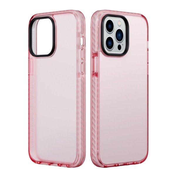 iPhone 15 Pro Deksel Støtsikker TPU Rosa