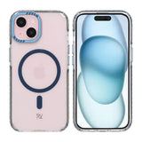 Rvelon iPhone 15 Deksel Forsterkede hjørner Blå
