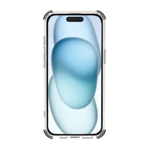 Rvelon iPhone 15 Deksel Forsterkede hjørner Svart