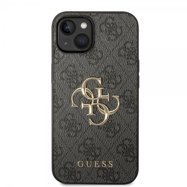 Guess iPhone 15 Deksel 4G Logo Grå