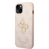 Guess iPhone 15 Deksel 4G Logo Rosa