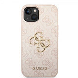 Guess iPhone 15 Deksel 4G Logo Rosa