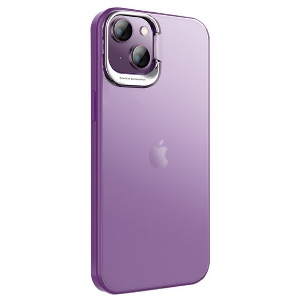 X-Level iPhone 15 Deksel Camera Frame Kickstand Lilla