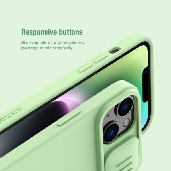 Nillkin iPhone 15 Deksel CamShield Silky MagSafe Blå