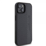 Mercedes Benz iPhone 15 Deksel Carbon Effect Leather Stripe AMG Svart