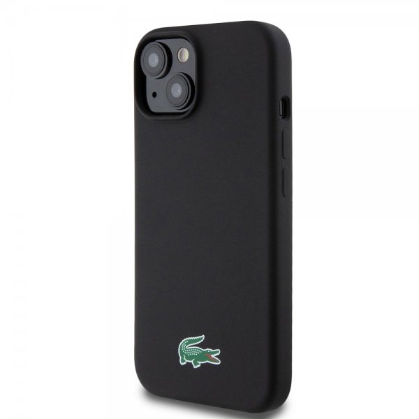 Lacoste iPhone 15 Deksel Croc Logo MagSafe Svart