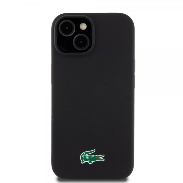 Lacoste iPhone 15 Deksel Croc Logo MagSafe Svart
