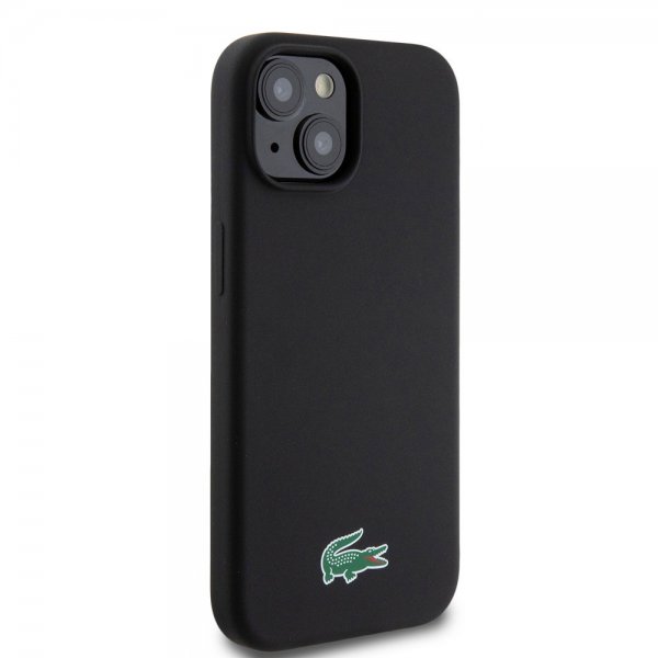 Lacoste iPhone 15 Deksel Croc Logo MagSafe Svart