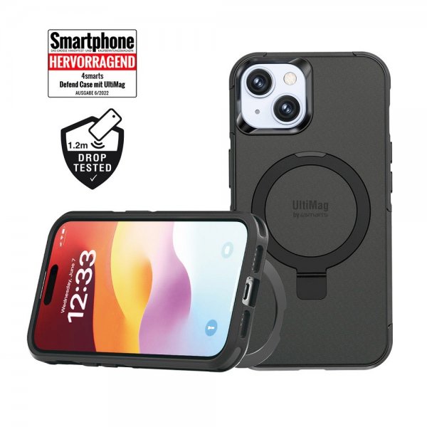 4smarts iPhone 15 Deksel Defend Etui Magic Stand MagSafe