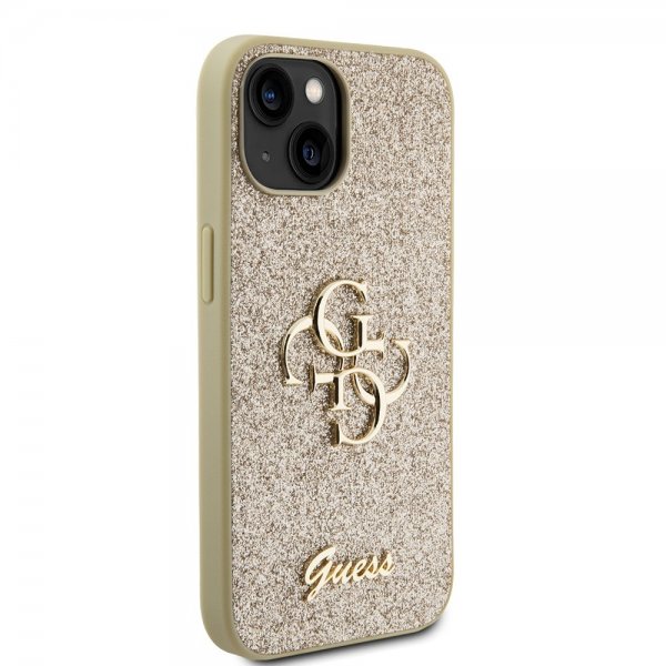Guess iPhone 15 Deksel Fixed Glitter Gull