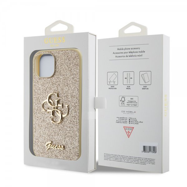 Guess iPhone 15 Deksel Fixed Glitter Gull