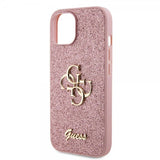 Guess iPhone 15 Deksel Fixed Glitter Rosa