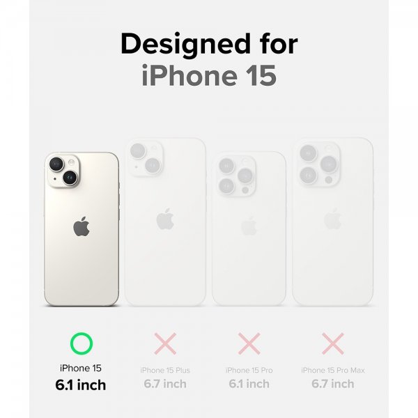 Ringke iPhone 15 Deksel Fusion Bold Matte Gray