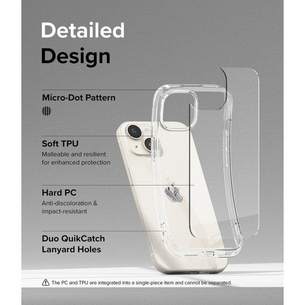 Ringke iPhone 15 Deksel Fusion Clear