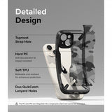 Ringke iPhone 15 Deksel Fusion X Design Camo Black