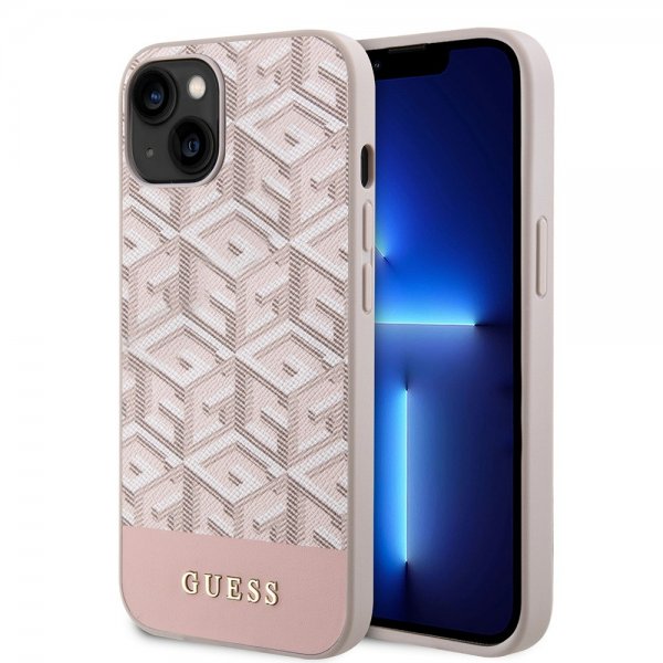 Guess iPhone 15 Deksel G Cube MagSafe Rosa