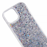 iPhone 15 Deksel Glitterpaljetter Sølv
