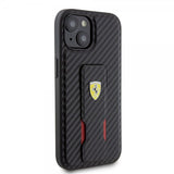 Ferrari iPhone 15 Deksel Grip Stand Function Svart