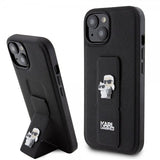 Karl Lagerfeld iPhone 15 Deksel Grip Stand Function Svart